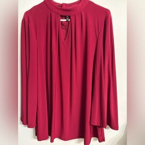 New Directions blouse, wine colored, size XL, EUC, I don’t think I even wore it